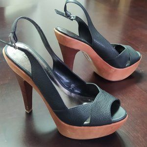 Bakers Slingback Peep Toe Sandal - 4" Heel - 8.5